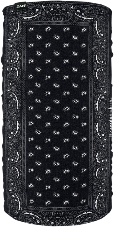 Zan Headgear Motley Tube Fleece Lined - Black Paisley Tf101