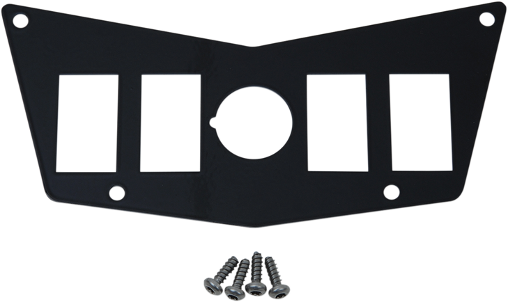 Moose Utility Dash Plate - 4 Switch - Black 100-4390-Pu