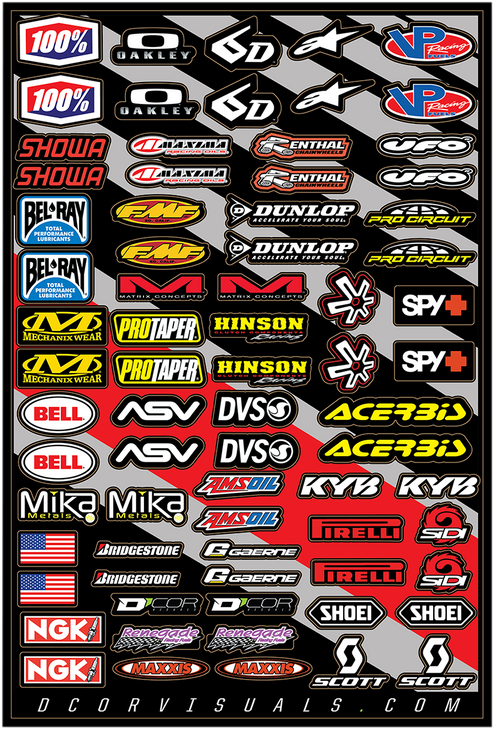 D'Cor Visuals Mx Decal Sheet - Misc. Cor2 40-90-113
