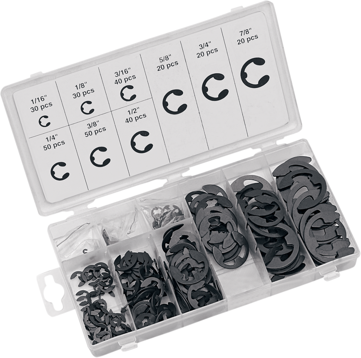 Performance Tool E-Clip Assortment - 300-Piece W5208