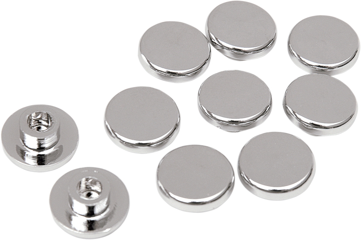 Drag Specialties Bolt Covers - Allen/Buttonhead - Top Cover Only - 1/4" - Chrome - 10 Pack