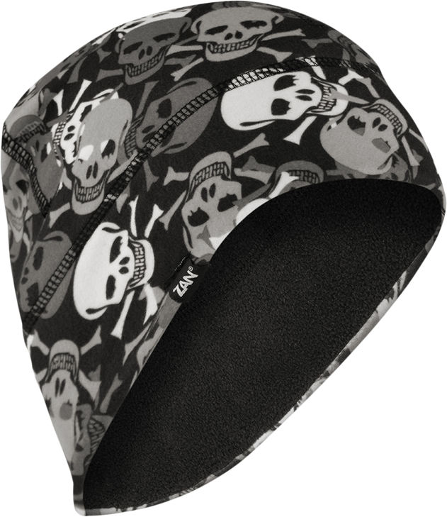 Zan Headgear Sportflex Fleece Beanie - All Over Skull Whlf424