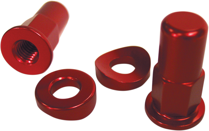 No Toil Rim Lock Nut/Spacer - Kit - Red Ntrk-004