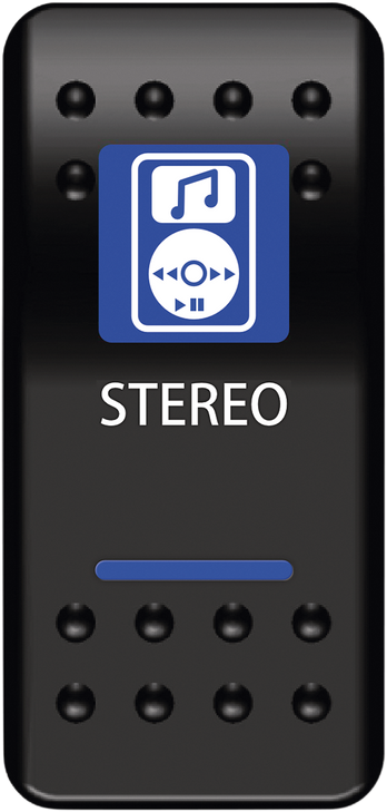 Moose Utility Rocker Switch - Stereo Str-Pwr