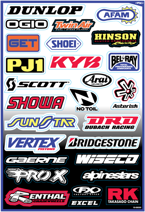 Factory Effex Decal Kit - Sponsor A 10-68000