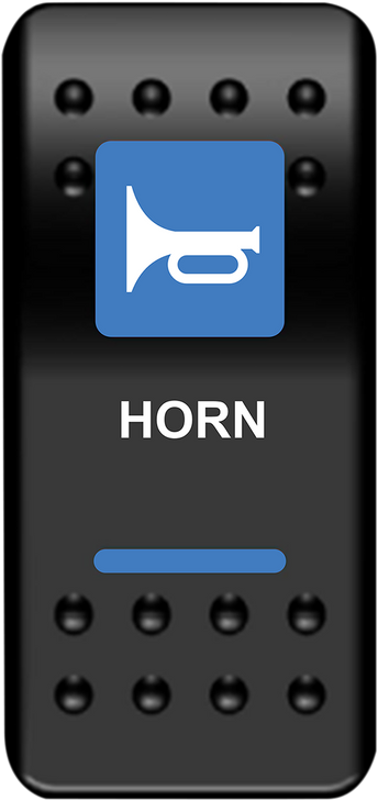 Moose Utility Rocker Switch - Horn - Blue Hrn-Pwr