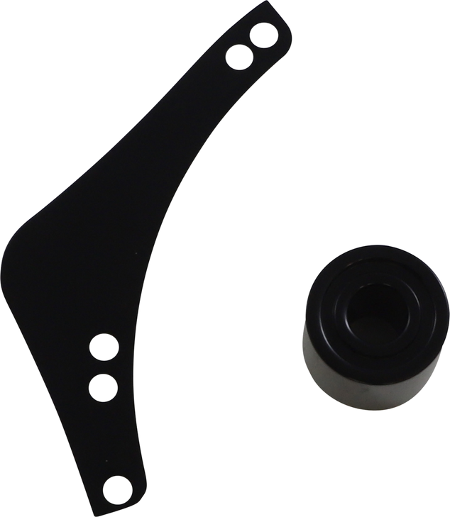 Arlen Ness Replacement Breather Bolt Cover Plate - Inverted/Method/Clear Tear/Sidekick - Left - Black 600-052