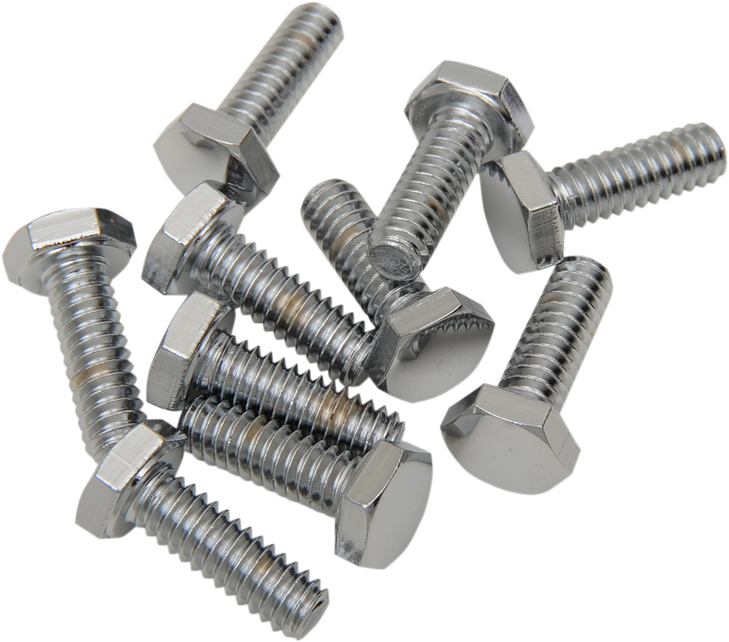 Drag Specialties Bolts - Hex-Head - Chrome - 1/4"-20 X 7/8"