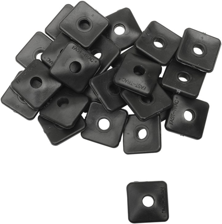 Fast-Trac Backer Plates - Black - Square - 24 Pack 200Sx-24