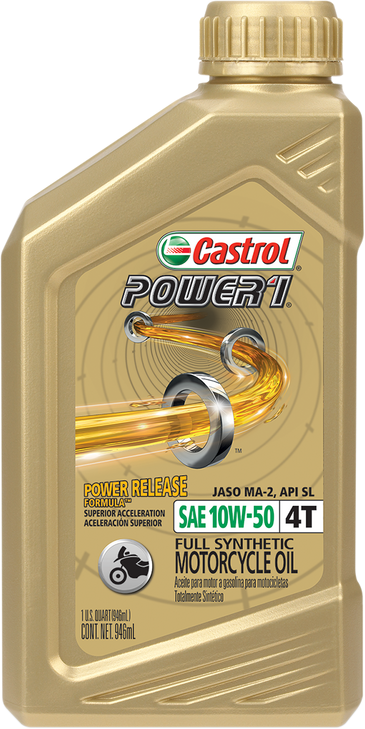 Castrol Power 1 Synthetic Engine Oil - 10W-50 - 1 U.S. Quart 15D2C1