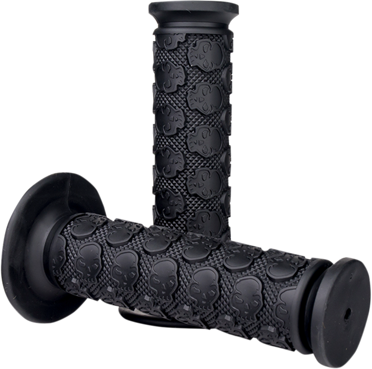 Driven Racing Grips - Skully - Closed Ends - Black D701Bk