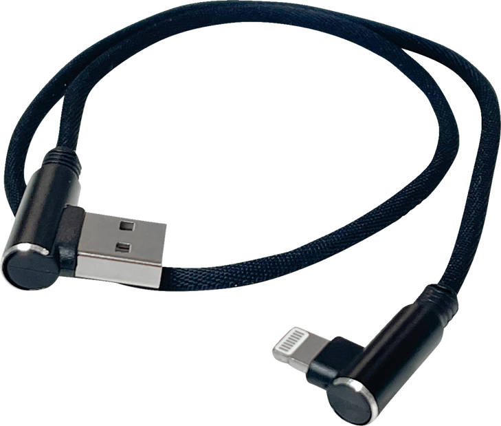 Ridepower 90 Usb To 90 Lightning Cable - Charger - Single-End - 18" Rp90Degusblht18