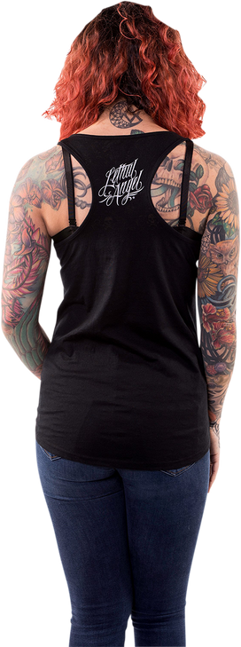 Lethal Threat Women'S Dark Widow Razor Back Tank Top - Black - Xl La20508Xl