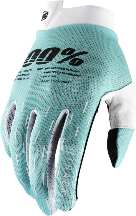 100% Itrack Gloves - Aqua - Xl 10008-00003