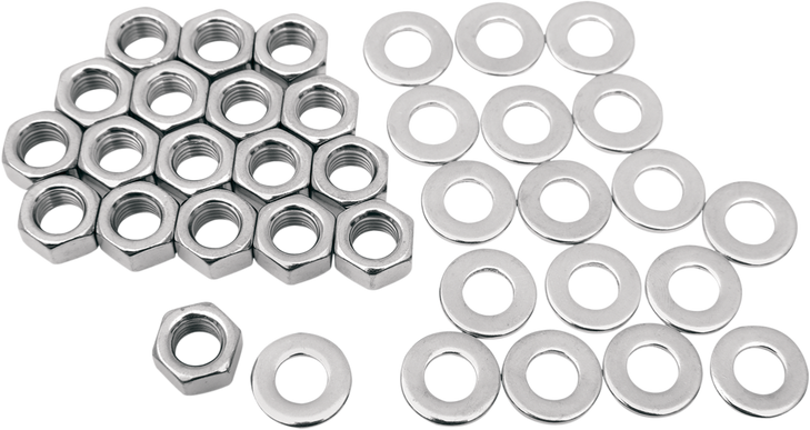 Colony Nut Kit - Rocker Box - Big Twin - Chrome 8608-36