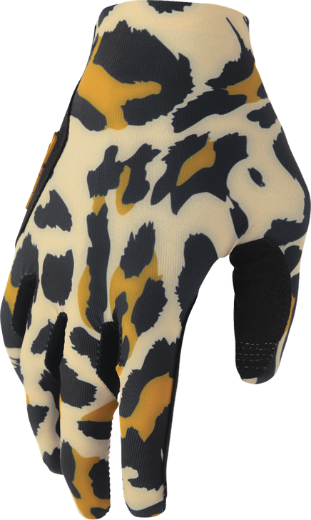 Thor Women'S Sportmode Cheetah Gloves - Tan/Black - Small