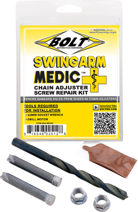 Bolt Swingarm Medic Chain Adjuster Kit - M8-1.25 Sa-Medic