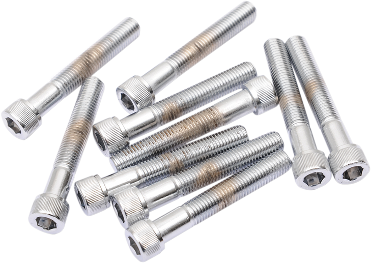 Drag Specialties Bolts - Socket-Head/Replacement - Knurled/Fine Thread - 5/16"-24 X 1-3/4" - 10 Pack