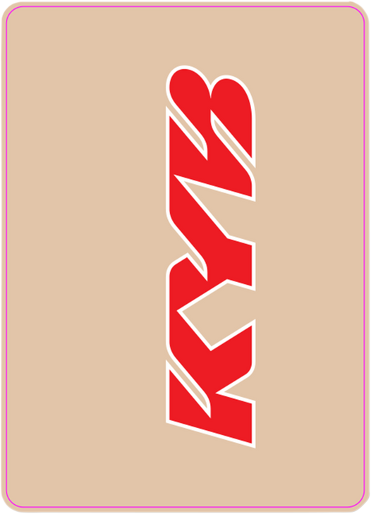 D'Cor Visuals Upper Fork Decal - Kyb - Red 40-80-123