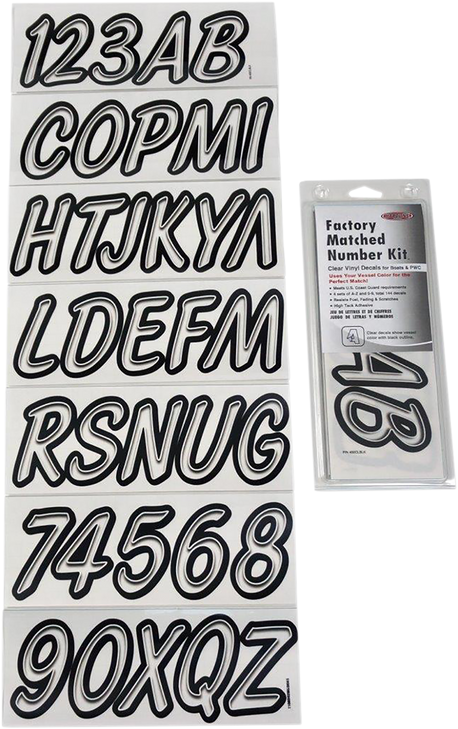 Hardline I.D. Sticker Kit - 400 Series- Clear 400Clblk