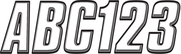 Hardline I.D. Sticker Kit - 800 Series - White Whblk800