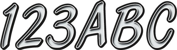 Hardline I.D. Sticker Kit - 400 Series - Silver Glitter Sibkg400