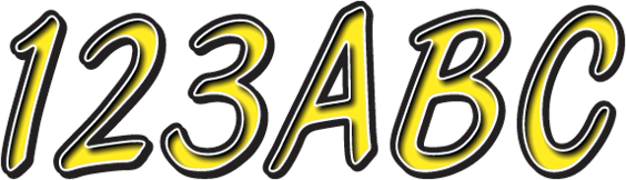 Hardline I.D. Sticker Kit - 400 Series - Yellow Yebkg400