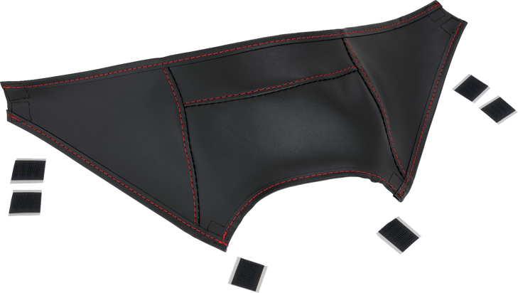 Show Chrome Gas Tank Mini Bra - Black With Red Stitching - Can-Am H40-405Red