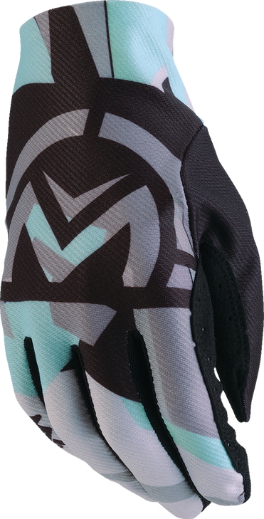 Moose Offroad Mx2 Gloves - Black/Teal - Large 3330-7959