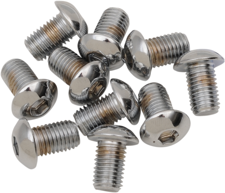 Drag Specialties Bolts - Button Head/Replacement - 5/16"-24 X 3/8" - 10 Pack