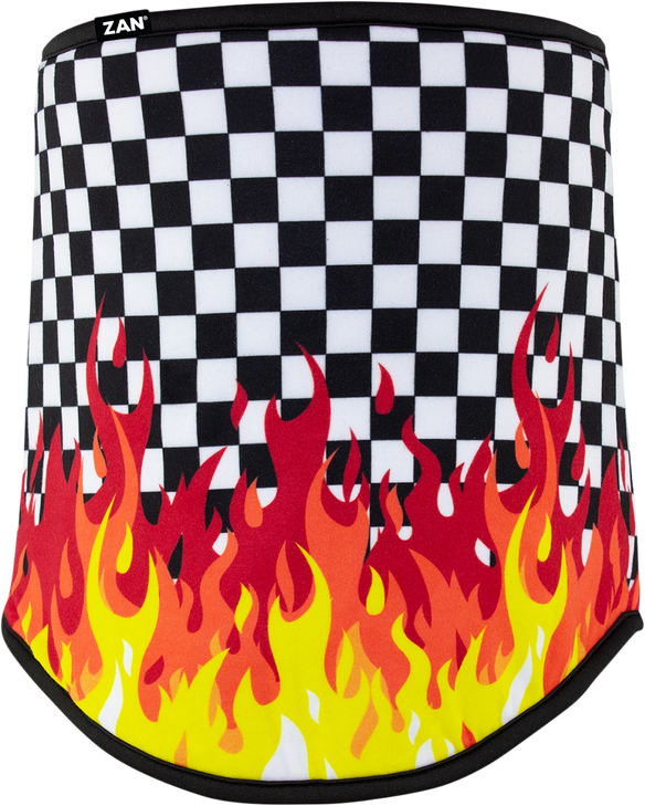 Zan Headgear Sportflex Neck Gaiter - Checkered Flames Wfl450