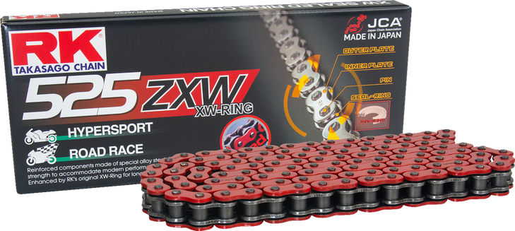 Rk 525 Zxw - Connecting Link - Rivet - Red Rr525Zxw-Rl