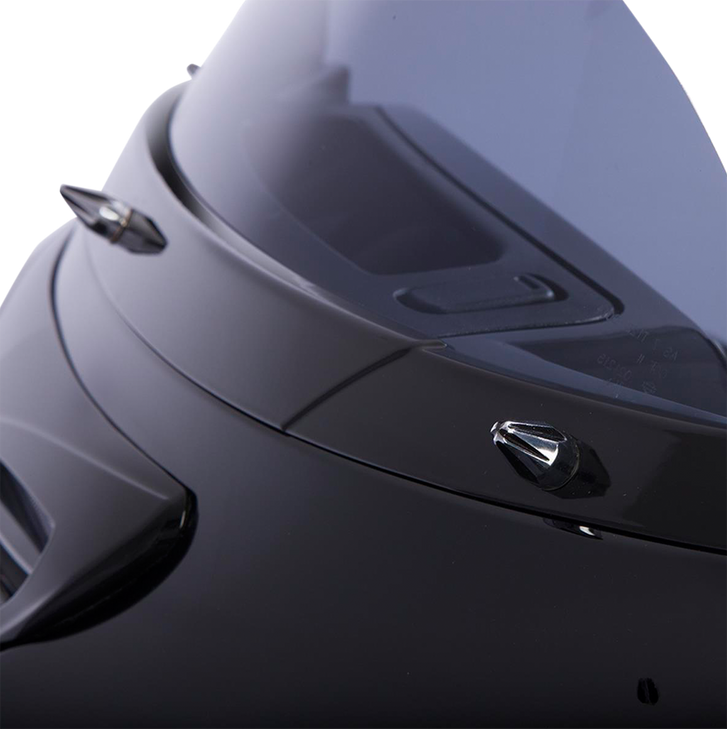 Ciro Screw Caps - Windshield - Black/Chrome 10111