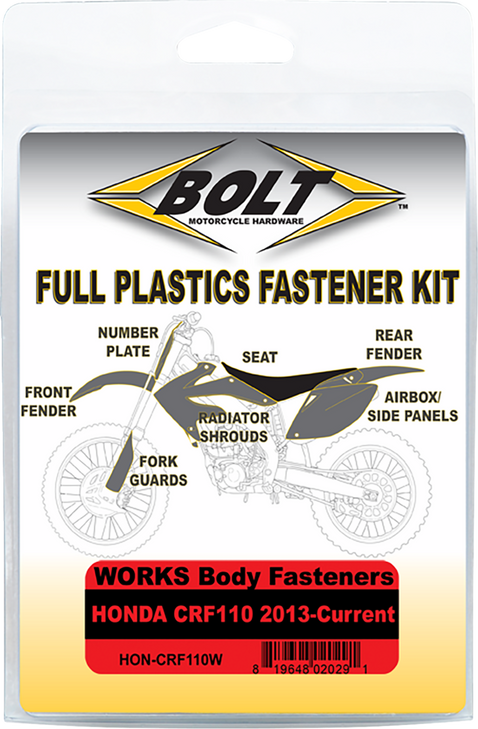 Body Work Fastener Kit - Honda Hon-Crf110W