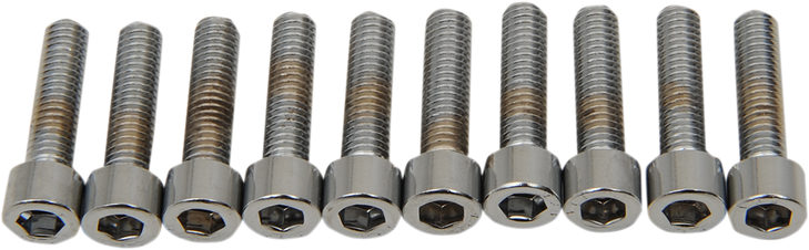 Drag Specialties Bolts - Socket-Head - Replacement - Smooth/Fine Thread - #10-32 X 7/8" - 10 Pack