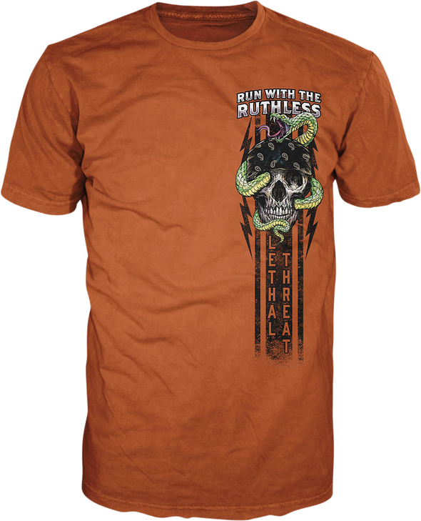 Lethal Threat Run With The Ruthless T-Shirt - Orange - 5Xl Lt20897-5Xl