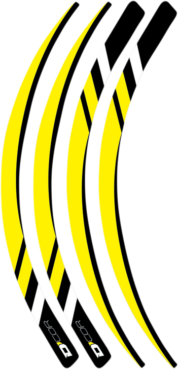D'Cor Visuals Rim Decal - Yellow 40-80-219