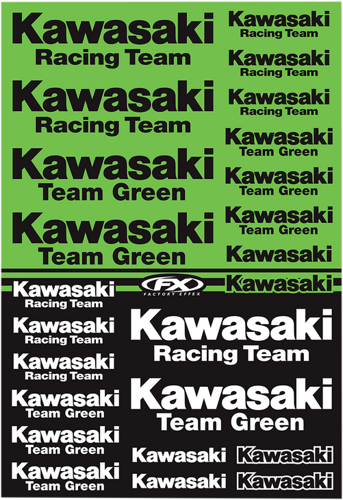 Factory Effex Decal Kit - Kawasaki Racing 22-68132
