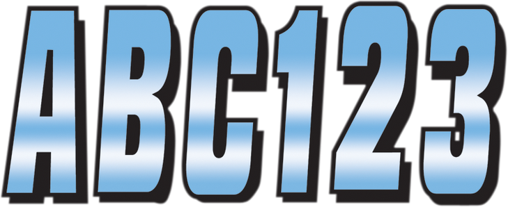 Hardline I.D. Sticker Kit - 320 Series - Blue Gradation Chblk320