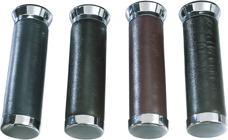 Parts Unlimited Grips - Leather - Black