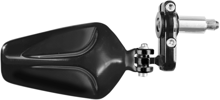 Parts Unlimited Mirror - Handlebar End - Oval - Black