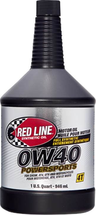 Red Line Synthetic Oil 0W40 Powerspoorts Motor Oil - 1 Quart 42204