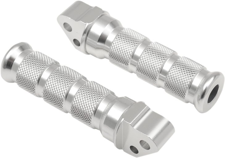 Rear Footpegs - Silver - Suzuki 50-11321