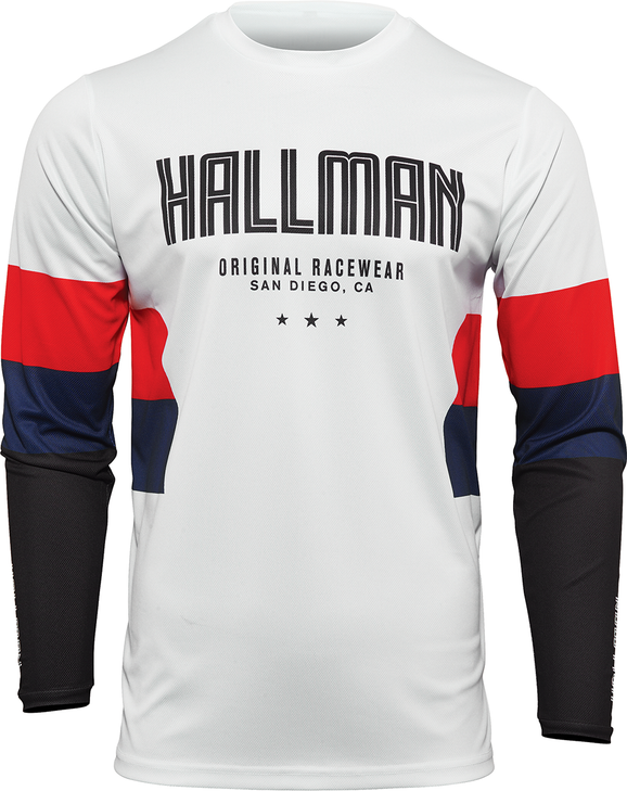 Thor Hallman Differ Draft Jersey - White/Red/Navy - Large
