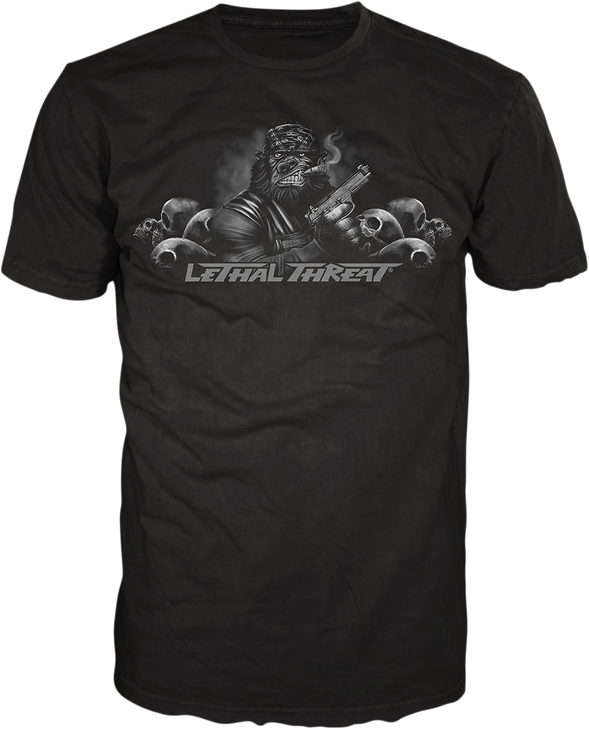 Lethal Threat Pistol Packing Gorilla T-Shirt - Black - Medium Lt20732M