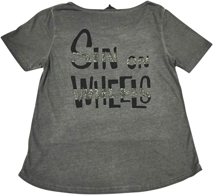Lethal Threat Women'S Sinwheels T-Shirt - Gray - Large La20613L