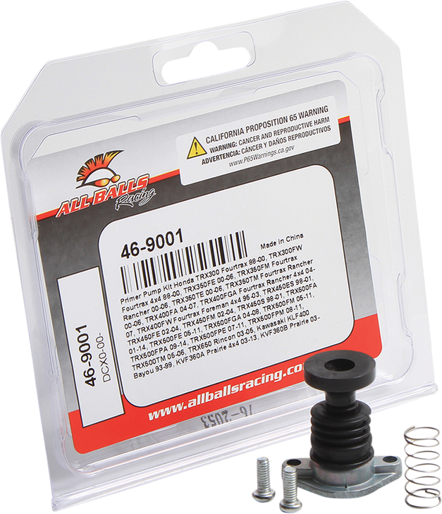 All Balls Carburetor Primer Rebuild Pump Kit - Honda/Kawasaki 46-9001