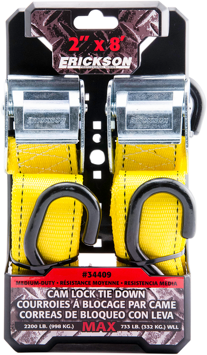 Erickson Cam-Lock Tie-Downs - 2" X 8' 34409