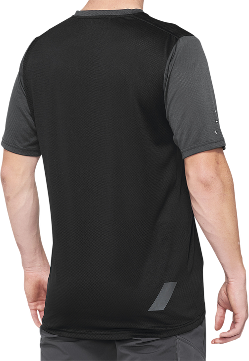 100% Ridecamp Short-Sleeve Jersey - Charcoal/Black - Medium 40027-00006