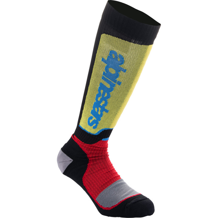Youth Mx Plus Socks - Black/White/Yellow/Blue - Medium/Large 4742324-1212-Ml